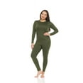 thumbnail image 1 of Thermajane Thermal Underwear for Women Crewneck Long Johns Set (XXS-3XL), 1 of 7