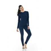 THERMAJANE Thermal Underwear for Women Crewneck Long Johns Set (XXS-3XL)
