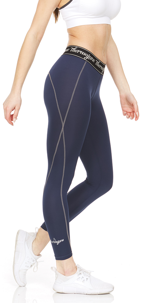 Thermajane Women Compression Pants - Athletic Tights- Leggings for Yoga, Running, Workout and Sports (Large, Navy) - image 1 of 5