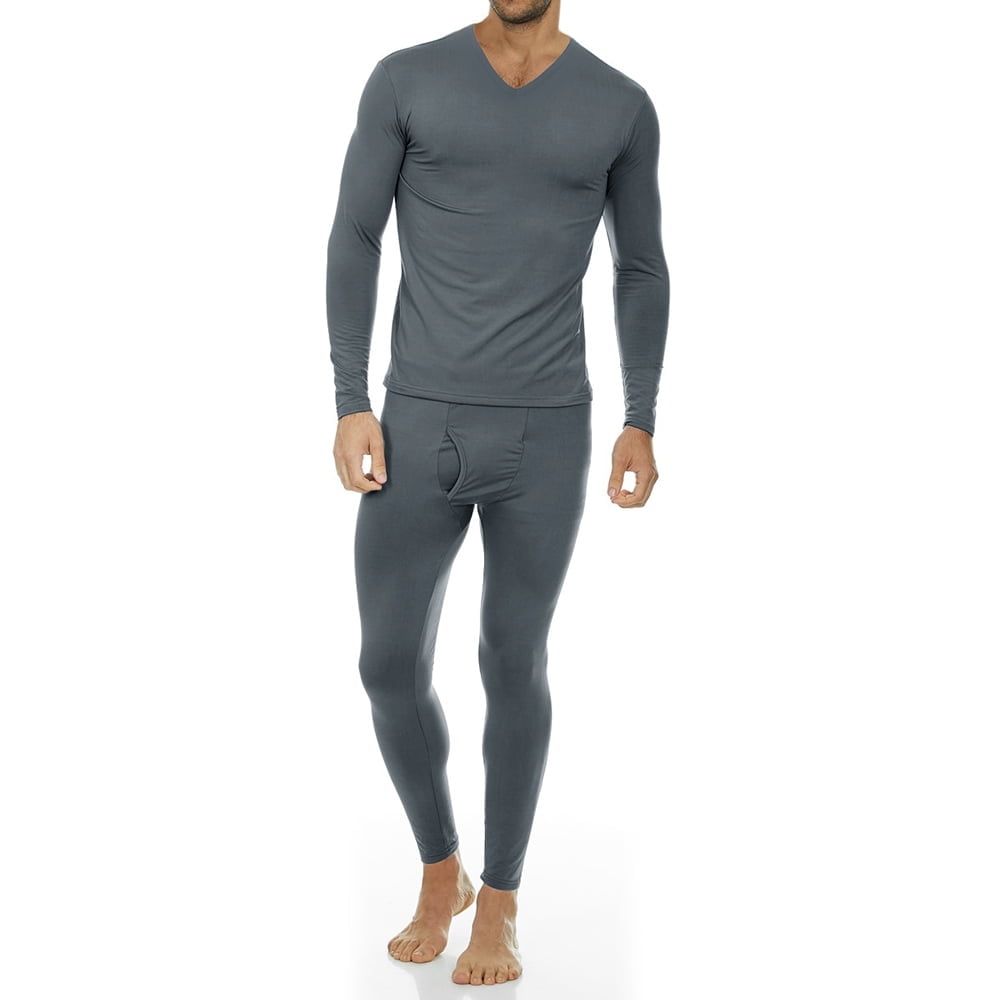 Men's Thermal Underwear Set, Winter Fleece Lined Sport Long