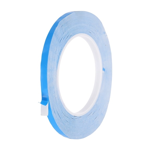 Thermal Adhesive Tape, 25m x 7mm x 0.25mm Double Sided Thermal Tapes Conductive Tape Electrically Insulated for Coolers LED Strips Heat Sink Computer CPU GPU, Blue