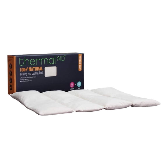 Thermal-Aid - Heating Pack, Large Sectional - Cooling and Heating Pad for Pain Relief with Natural Corn Filling - Reusable, Easy Clean Back, Neck, Headache and Knee Pain Relief Cooling Pad