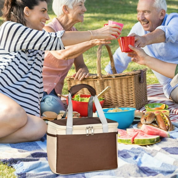 Thermal Bag Aluminum Foil Lunch Bag, Food Warm Lunch Container, Leak Proof and Waterproofing, Reusable Insulated Lunch Bag, Used as Lunch Bag, Cooler Bag, Picnic Bag, Sundry Bag or Shopping Bag