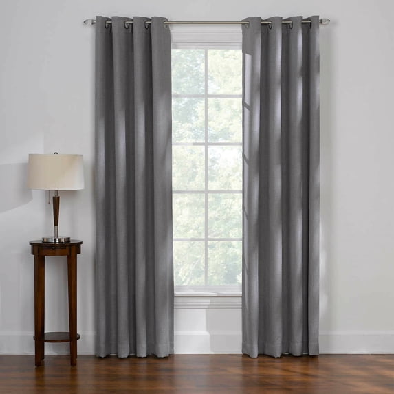 Thermal Balance 52" x 84" Room Darkening Curtains (2 Panels), Frost Grey - NEW