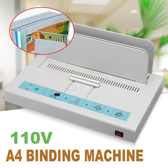 Thermal Binding Machine, 110V Hot Glue Binding Machine A4 Document Contract Heat Binder Electric Book Binder 1-50MM Binding Thickness