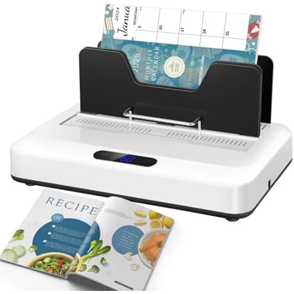 Thermal Binding Machine, 500 Sheets Capacity, No Preheat Time, Digital Touch Panel with Air Cooling, Electric Binder for A4/A5/Letter Size Business Documents, Office and Home Projects$$Office