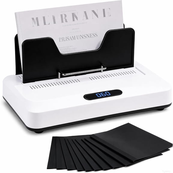 Thermal Binding Machine, Digital Panel with 20 Thermal Binding Covers, No Preheat Time, 500 Sheet Capacity - Electric Book Binder for A4/A5/Letter Size Documents, Office, School & Project