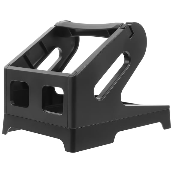 TABLZONE Light Grey Plastic Desktop Label Printer Holder Organizer for Rolls and Fan Fold