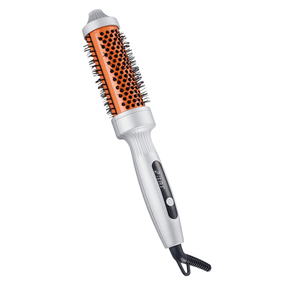 Thermal Brush Blow Dryer, Curling Iron, 3 in 1 Ionic Hair Curler Brush, Hair Straightener and Curler, Fast Heat Hair Curling Wand for All Hair Types, Silver