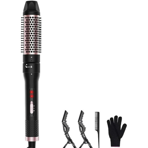 Thermal Brush, Heated Round Brush, Curling Iron, 1.5 inch Electric Curl Wand, Curly Hair Brush