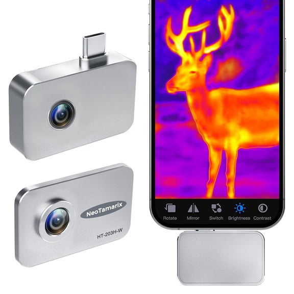 Thermal Camera for Android USB-C, 512 x 384 Super Resolution with Macro Lens, NeoTamarix 256 x 192 IR Resolution Thermal Imager, 5F to 1022F, Work for Home Industrial PCB Inspection(NOT for iOS)