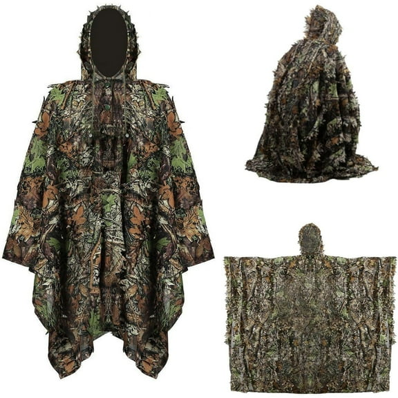 Thermal Camouflage Cloak 3D Quick Drying Infrared Blocking 63X47.2 Inches Hunting Photography Outdoor Tactical Gear, Cloak *1