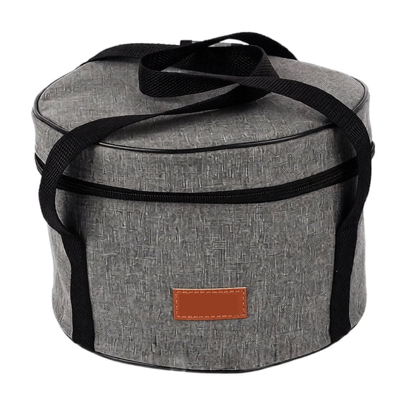 Thermal Casserole Carrier Insulated Portable Carrier Zippered Canvas Bag for Potluck Picnic Holiday Gatherings Great Housewarming Gift Grey