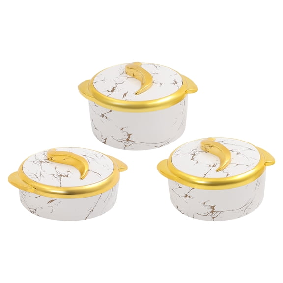 Thermal Casserole Dish Set, Food Warmer, 3pcs Stainless Steel Insulated Box, 1.5L 2L 2.5L Large Capacity, for Kitchen, Picnic