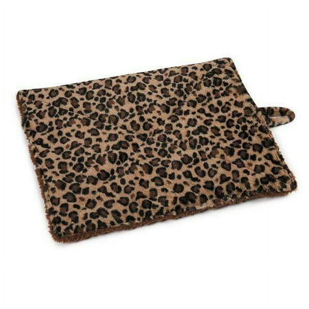 Thermal Cat Mats Leopard Pint Warm Bed Reflects Heat Soft Plush MPET Lining 22" (Brown)