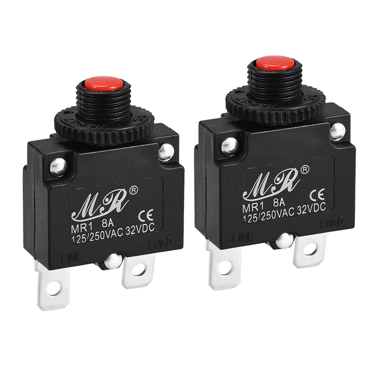 15 Amp Breaker 2PCS 15Amp Thermal Circuit Breaker - 125/250V AC Push 15 Amp Breaker 2PCS 15Amp Thermal Circuit Breaker - 125/250V AC Push