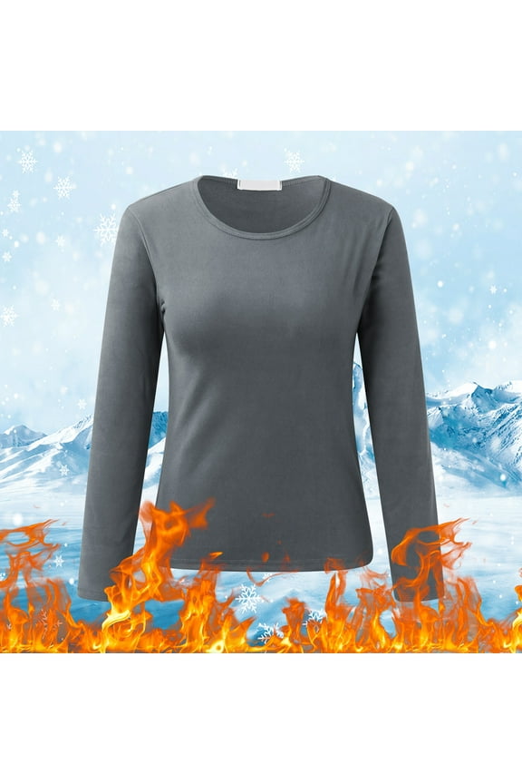 Thermal Clothes for Women Cold Weather Gear Cuddl Duds Women Womens Base Layers Womens Thermal Tops Long Sleeve Women Base Layer Ladies Thermal Underwear Sets