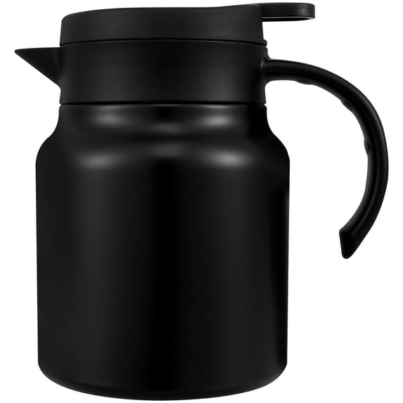 Thermal Coffee Carafe 1000ML Large Capacity Insulated Water Pitcher 316 Stainless Steel Tea Pot with Detachable Tea Strainer Leak-Proof Vacuum Insulated Carafe for Coffee Tea Hot or Cold Drinks