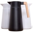 thumbnail image 1 of Thermal Coffee Carafe 68 Oz - Large Stainless Steel Insulated Carafe - 2 Liter Double Walled Vacuum Thermos Coffee and Beverage Dispenser with Tea Infuser and Strainer (Black), 1 of 15