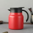 thumbnail image 1 of Thermal Coffee Carafe, Insulated Stainless Steel Coffee Carafes for Keeping Hot Coffee & Tea Hot Beverage-10Hours, Double Walled Vacuum Coffee Carafe (Red, 1000ML), 1 of 7