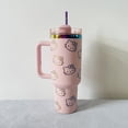 thumbnail image 1 of Thermal Coffee hello kitty Cup with Straw Stainless Steel Vacuum Insulated Tumbler 40oz Thermal Iced Travel Cup for Outdoor, 1 of 14