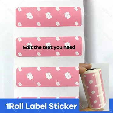 Thermal Color Sticker Notes Label Photo Paper Self-adhesive Paper Roll for 58mm Peripage A6 A8 A9 Paperang P1 P2 Thermal Printer 1 Pink Bear Label