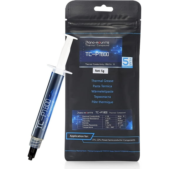 Thermal Compound Paste 18W/mk 5g High Performance CPU Compound Paste Heatsink for GPU Processor and More