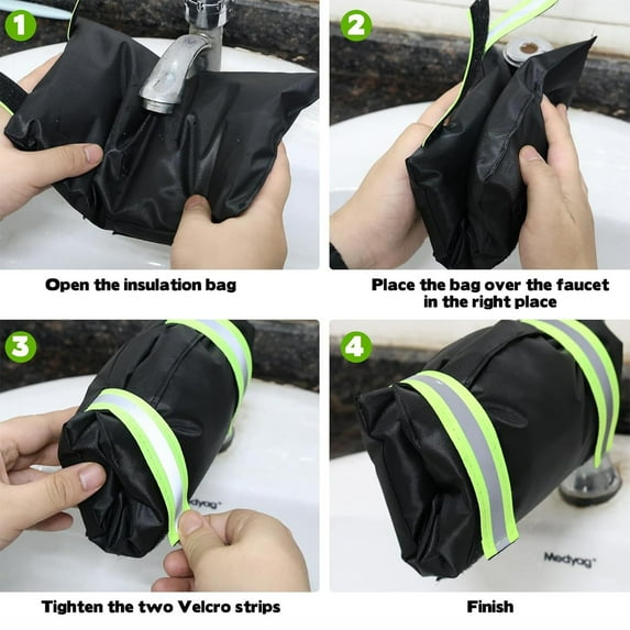 A Thermal Cover Large Outdoor Faucet Insulated Protector for Winter Cold Weather Outside Pipes Cover Insulation From Freezing Spicket Spigot Faucet Socks Antifreezes