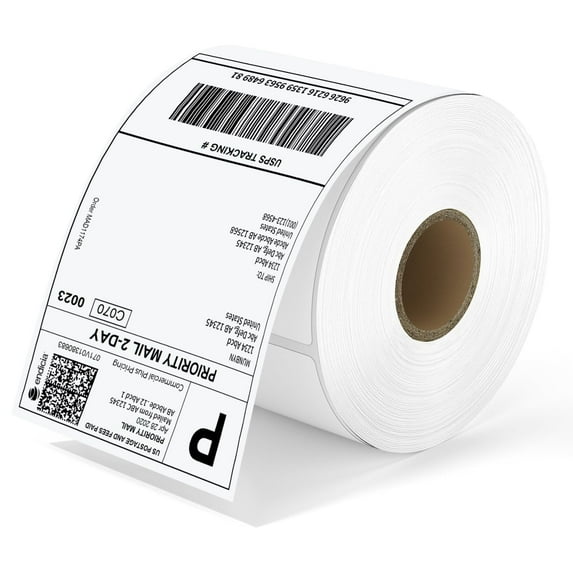 Thermal Direct Shipping Labels, 4x6 Labels for Thermal Printer, 300 Sheets/1 Rolls, Commercial Grade