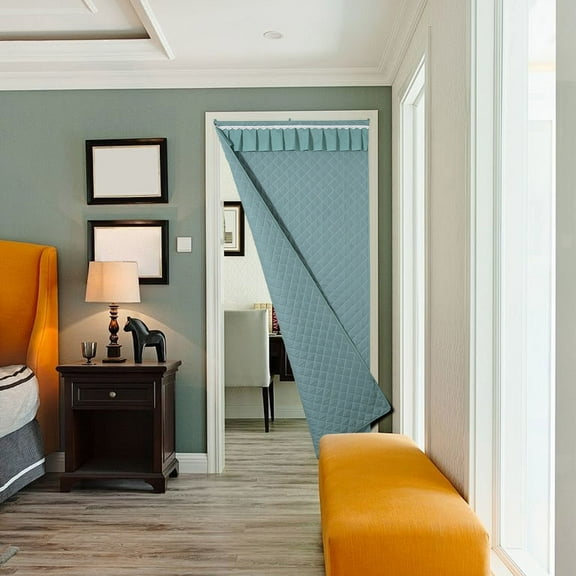 Thermal Door Curtain under $5! CQCYD Thermal Insulated Door Curtain, Winter Windproof Door Cover for Cold Weather, Thickened Cloth Door Draft Blocker, Retains Warmth and Blocks Cold for Home Entryway