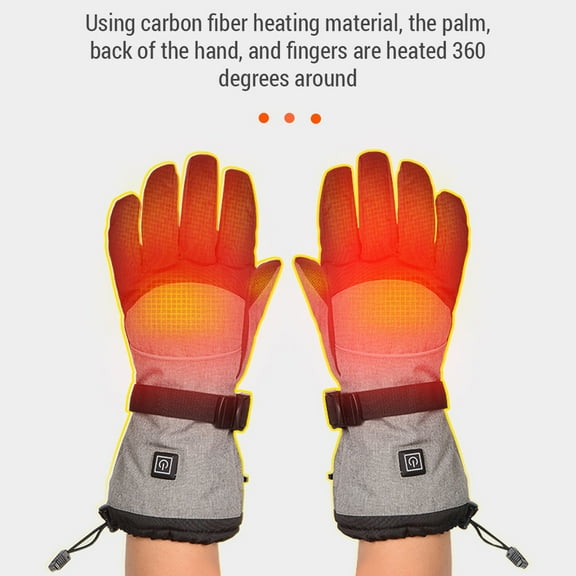 Thermal Electric Heated Gloves Waterproof Winter Gloves With 3 Heating Levels For Outdoor Sports