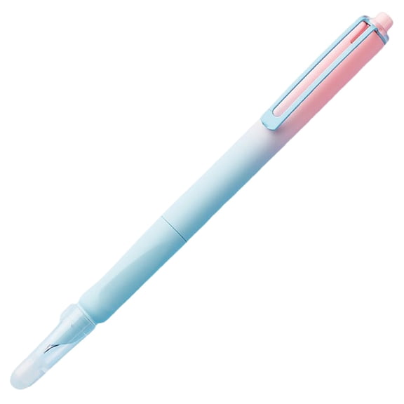 Thermal Erasable Fountain Pen with Triangular Grip and Gradient Color, Ideal for Study, Office, Home Handwriting, Fountain Pen with Thermal Erasable Inks ang Clear Cap, 1Pc,H