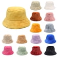 thumbnail image 1 of Thermal Fisherman Hat for Women Solid Color Winter Windproof Bucket Cap, 1 of 3