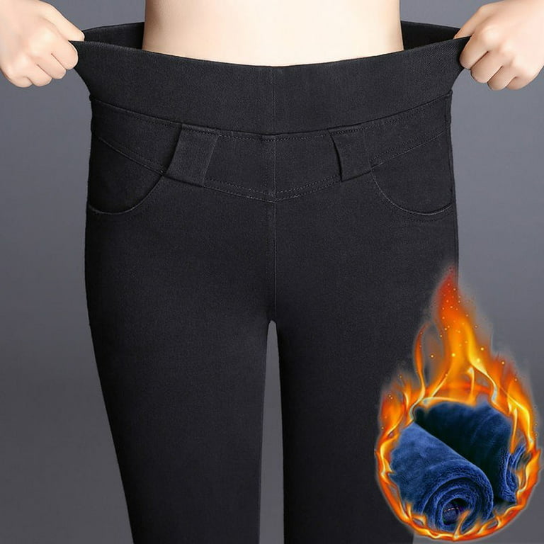 Thermal Fleece Denim Jeggings Super Comfy Stretch Denim Skinny Jeans for  Women