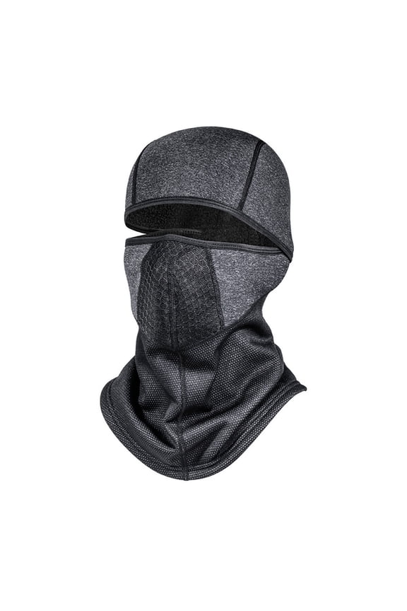 Thermal Fleece Hoodie Mask,Hoodie with Mask,Men's Outdoor Warm Sports Skiing Head Cover Neck Protection Cold Weather Windproof Thermal Shiesty,Polar Fleece Balaclava Winter Warm(Dark Gray)