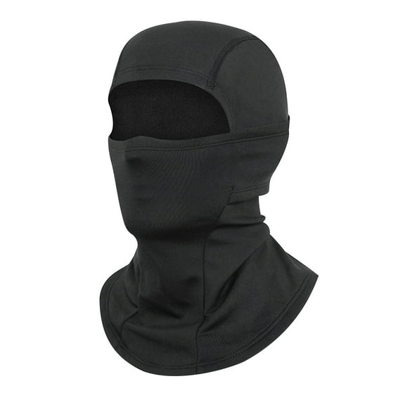 Thermal Fleece Hoodie Mask,Hoodie with Mask,Winter Children's Cycling Face Mask Cold,Polar Fleece Balaclava Winter Warm Face Mask Hood Thermal Neck Gator Ski for 4-13 Years Old(Black)
