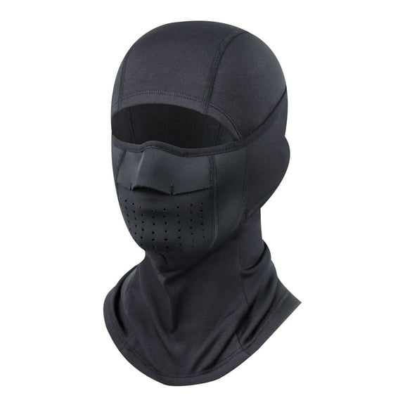 Thermal Fleece Hoodie Mask,Hoodie with Mask,Winter Cycling Face Mask Cold And Windproof Outdoor,Polar Fleece Balaclava Winter Warm Face Mask Hood Thermal Neck Gator Ski Cycling(Black)