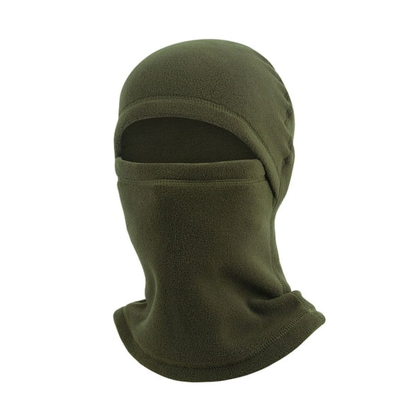 Thermal Fleece Hoodie Mask,Hoodie with Mask,Winter Cycling Warm Mask Multifunctional Neck Cover Windproof Ski Hat Shaker Fleece Sports Warm Head Cover,Polar Fleece Balaclava(Army Green)