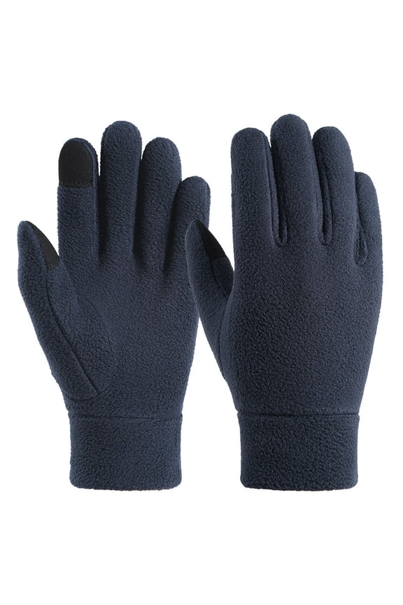 Thermal Full Finger Liner Gloves Touchscreen-Compatible Knitted Inner Under Cycling Everyday-Life (XL)