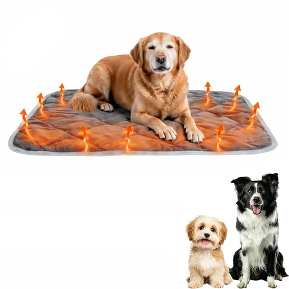Thermal Heat Reflect Self Warming Pet Bed & Cushion, Soft Washable Anti Slip Crate Pad for Dogs & Cats, Indoor and Outdoor Use