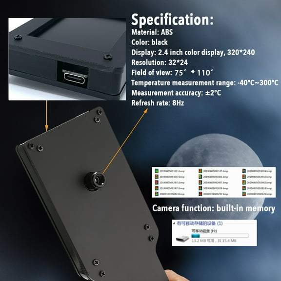 Thermal Imager,Display Screen Portable Screen Portable Handheld Portable Handheld Infrared 2.4 Inch Lcd Thermal Camera Infrared Thermal Thermometer Inch Lcd Display Twirltide Dsfen Tool.