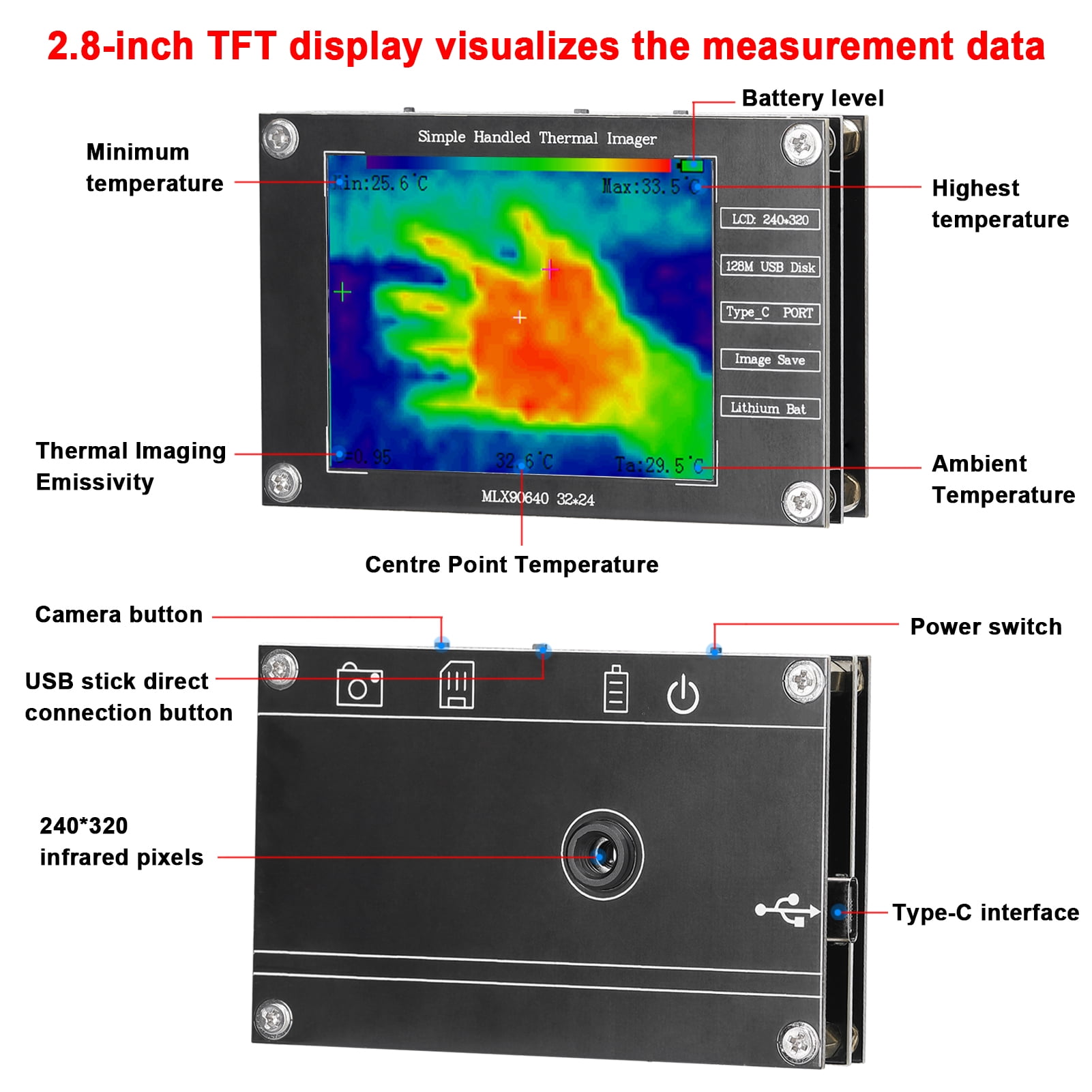 Thermal Camera Smartphone Pocket-Sized Thermal Imaging