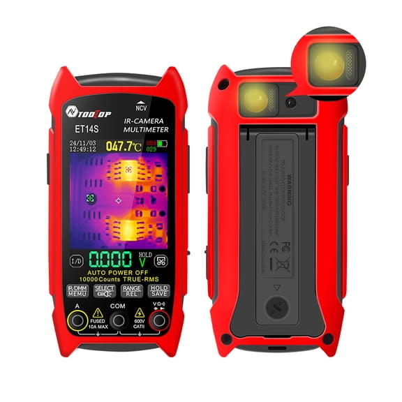 Thermal Imager,Tester 10000 Thermal Resistor Diode 25hz Infrared Thermal Tool Resistor With Lens 240 * 240 Thermal 2-in-1 With 2.8inch Screen Screen 25hz Red with Macro Lens