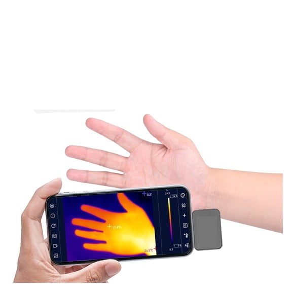 Thermal Imaging Camera, Smartphone Thermal Infrared Imager -15~600 IR Thermal Imaging Camera 6 Display Modes Centre Point Temperature Measuring Meter