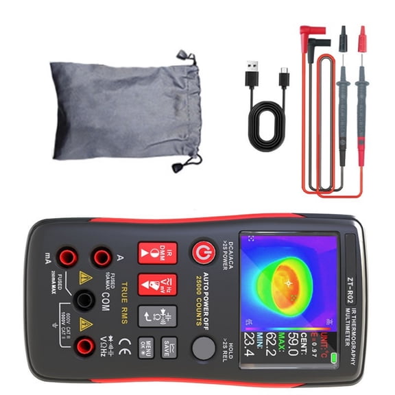 Thermal Imaging Multimeter Thermal Analysis Meter for HVAC Systems and Electrical Circuit Temperature Monitoring