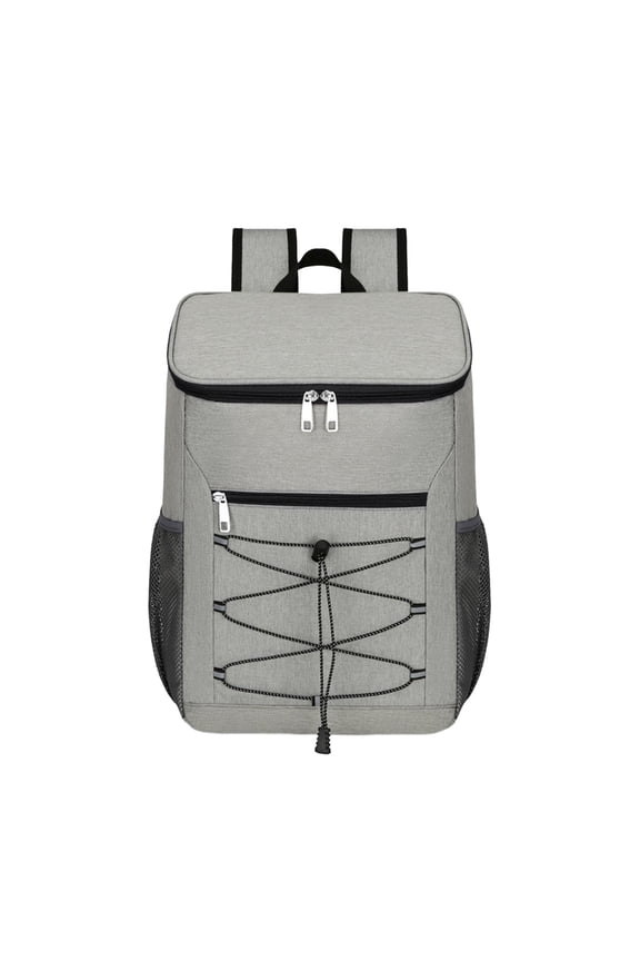 Thermal Insulated Backpack Multifunctional Waterproof Bag Lunch Backpack for Travel Hiking Gray