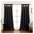 thumbnail image 1 of Thermal Insulated Blackout Bandtab/Knotted Tab Curtains - DARK.GREY - 52" W X 96" L, 1 of 6