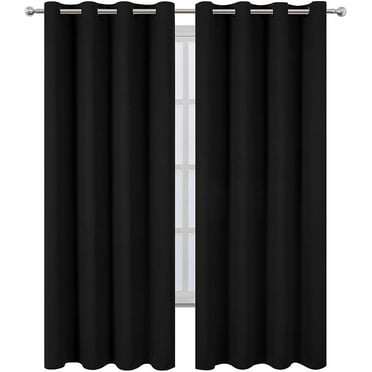 Thermal Insulated Blackout Curtains 66 x 84 inch Set of 2 Panels - Light Blocking Room Darkening Curtains