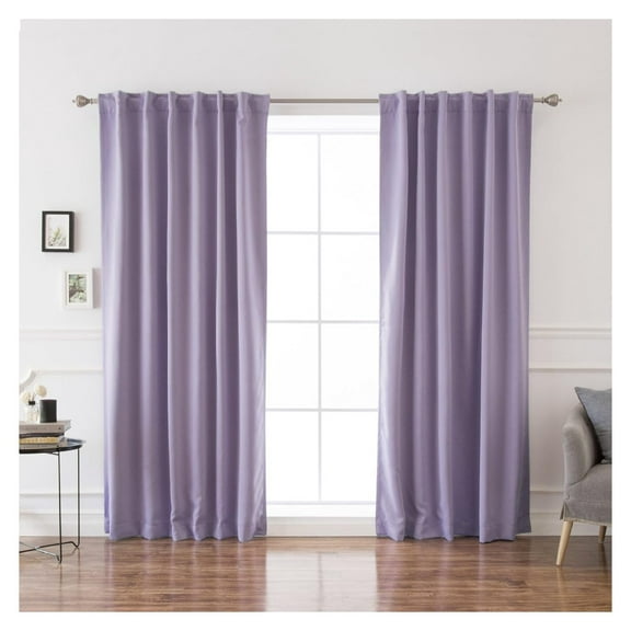 Thermal Insulated Blackout Curtains - Back Tab/Rod Pocket - 52" W x 96" L - Lavender (Set of 2 Panels) 52"W x 96"L (Pack of 2)