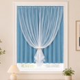 thumbnail image 1 of Thermal Insulated Blackout Curtains Room Darkening Drapes With Sheer Overlay Window Decor For Bedroom And Living Room, 1 of 6